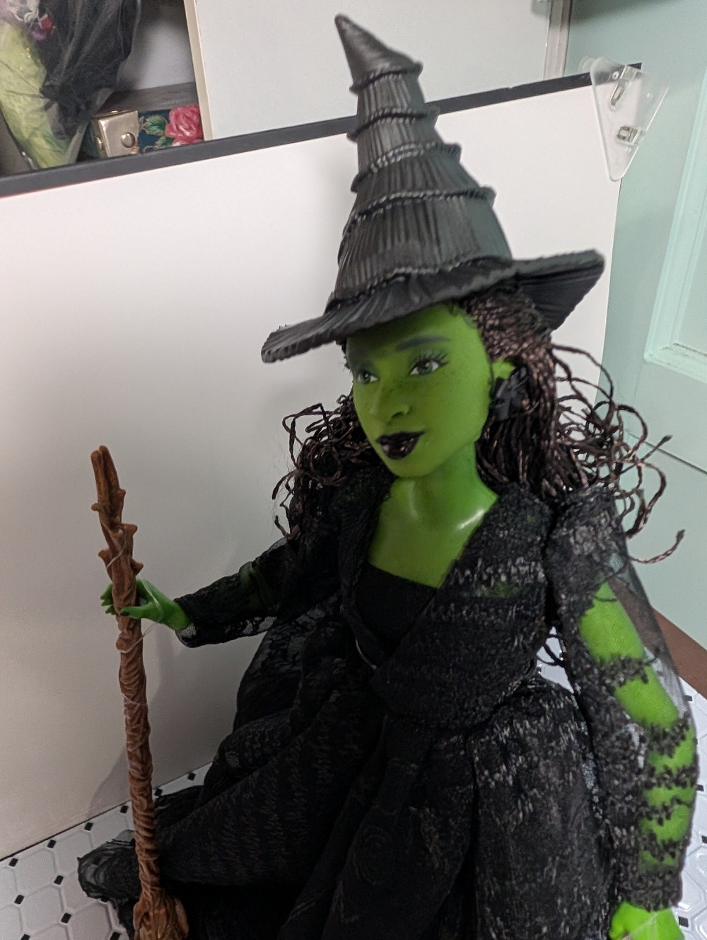 Wicked Elphaba Barbie Custom Restyle - Picture 5 of 11